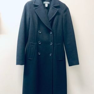 Banana Republic Black Wool/Cashmere Long coat